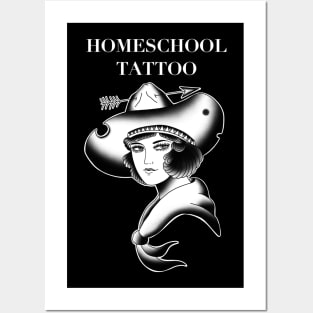 HomeSchoolTattoo Cowgirl Posters and Art